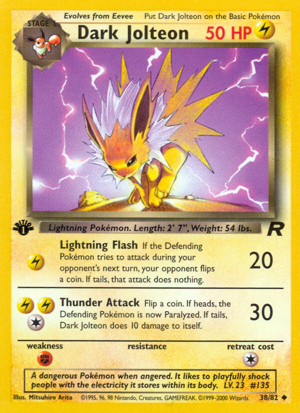 Dark Jolteon (38/82) [Team Rocket 1st Edition] | Exor Games Dartmouth