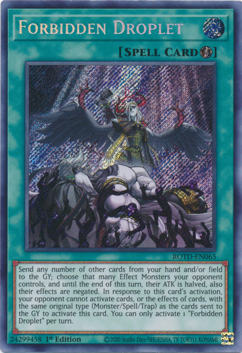 Forbidden Droplet [ROTD-EN065] Secret Rare | Exor Games Dartmouth
