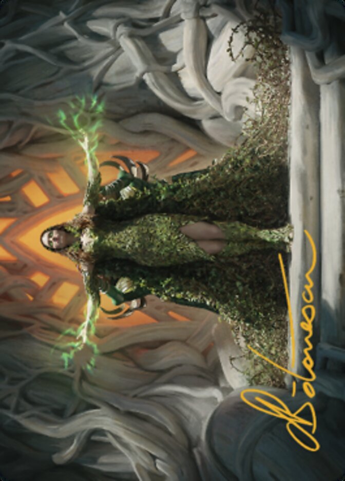 Titania, Voice of Gaea Art Card (Gold-Stamped Signature) [The Brothers' War Art Series] | Exor Games Dartmouth