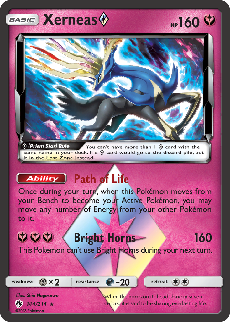 Xerneas (144/214) (Prism Star) [Sun & Moon: Lost Thunder] | Exor Games Dartmouth