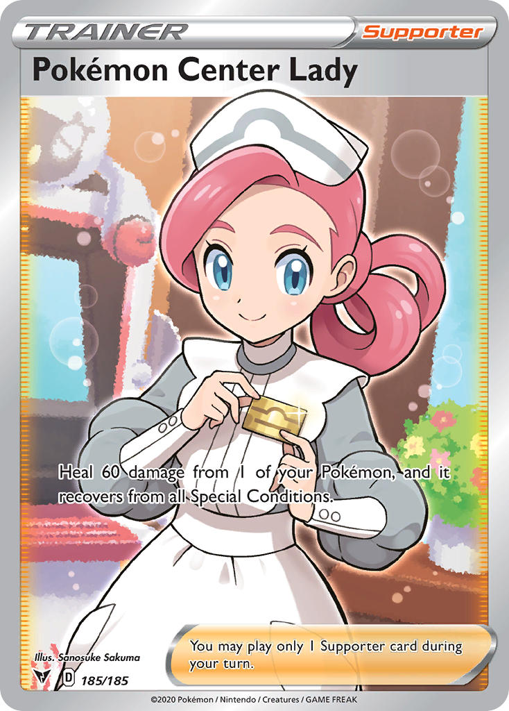 Pokemon Center Lady (185/185) [Sword & Shield: Vivid Voltage] | Exor Games Dartmouth