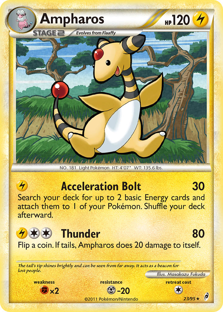 Ampharos (23/95) [HeartGold & SoulSilver: Call of Legends] | Exor Games Dartmouth