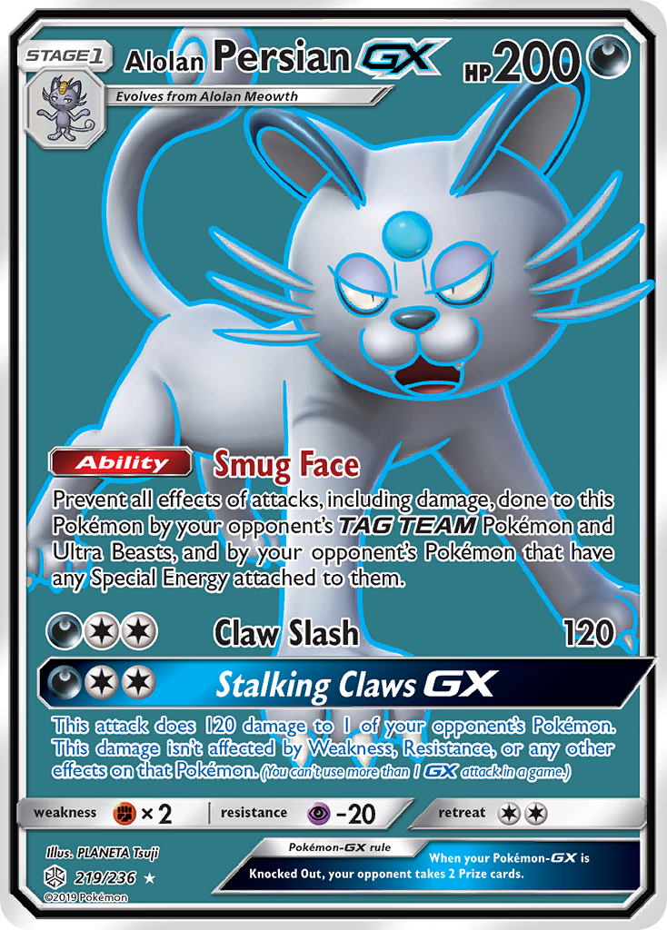 Alolan Persian GX (219/236) [Sun & Moon: Cosmic Eclipse] | Exor Games Dartmouth