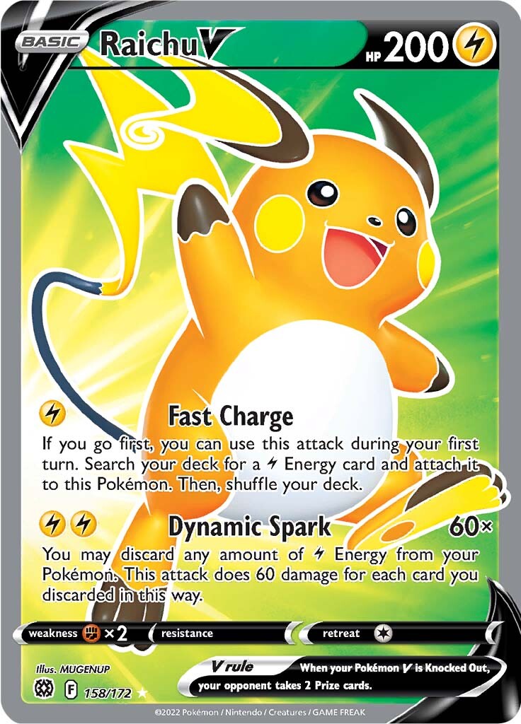 Raichu V (158/172) [Sword & Shield: Brilliant Stars] | Exor Games Dartmouth