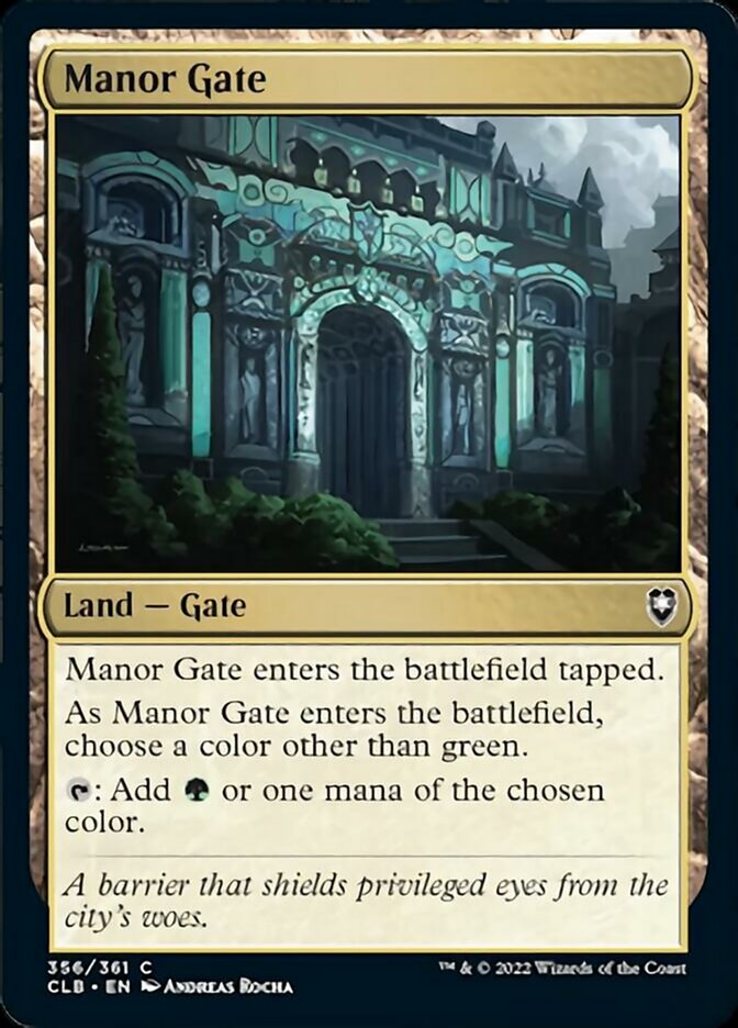 Manor Gate [Commander Legends: Battle for Baldur's Gate] | Exor Games Dartmouth