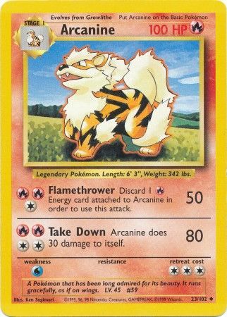 Arcanine (23/102) [Base Set Unlimited] | Exor Games Dartmouth