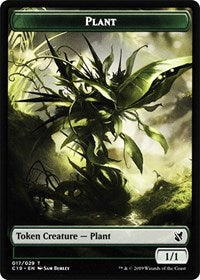 Plant // Snake Double-sided Token [Commander 2019 Tokens] | Exor Games Dartmouth