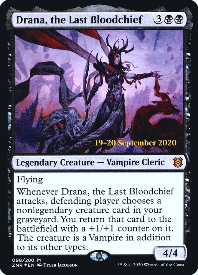 Drana, the Last Bloodchief  [Zendikar Rising Prerelease Promos] | Exor Games Dartmouth