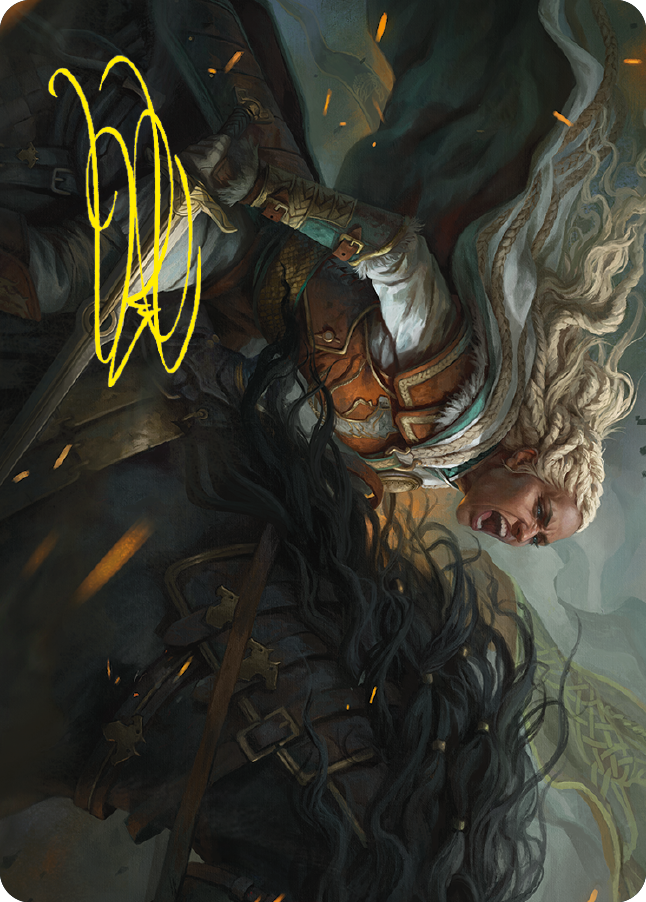 Eowyn, Fearless Knight Art Card (Gold-Stamped Signature) [The Lord of the Rings: Tales of Middle-earth Art Series] | Exor Games Dartmouth