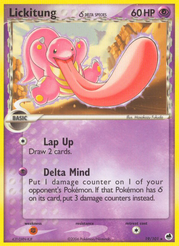 Lickitung (19/101) (Delta Species) [EX: Dragon Frontiers] | Exor Games Dartmouth