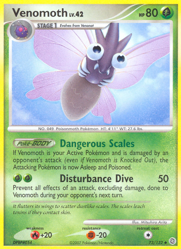 Venomoth (73/132) [Diamond & Pearl: Secret Wonders] | Exor Games Dartmouth