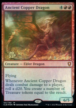 Ancient Copper Dragon [Commander Legends: Battle for Baldur's Gate Prerelease Promos] | Exor Games Dartmouth