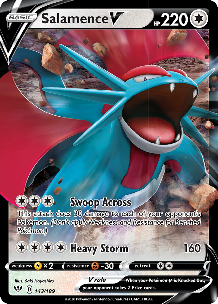 Salamence V (143/189) [Sword & Shield: Darkness Ablaze] | Exor Games Dartmouth