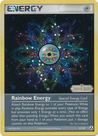 Rainbow Energy (81/92) (Stamped) [EX: Legend Maker] | Exor Games Dartmouth