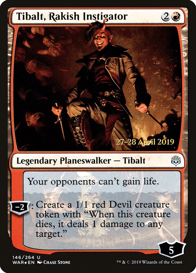 Tibalt, Rakish Instigator  [War of the Spark Prerelease Promos] | Exor Games Dartmouth