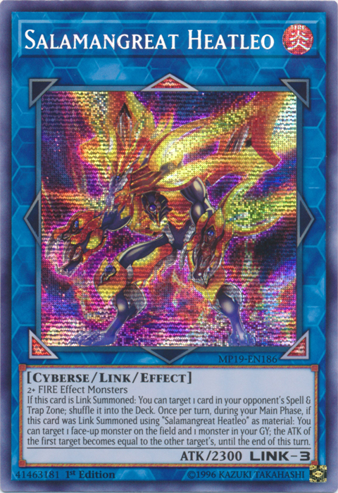 Salamangreat Heatleo [MP19-EN186] Prismatic Secret Rare | Exor Games Dartmouth