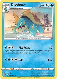 Drednaw (039/185) (Cracked Ice Holo) (Theme Deck Exclusive) [Sword & Shield: Vivid Voltage] | Exor Games Dartmouth