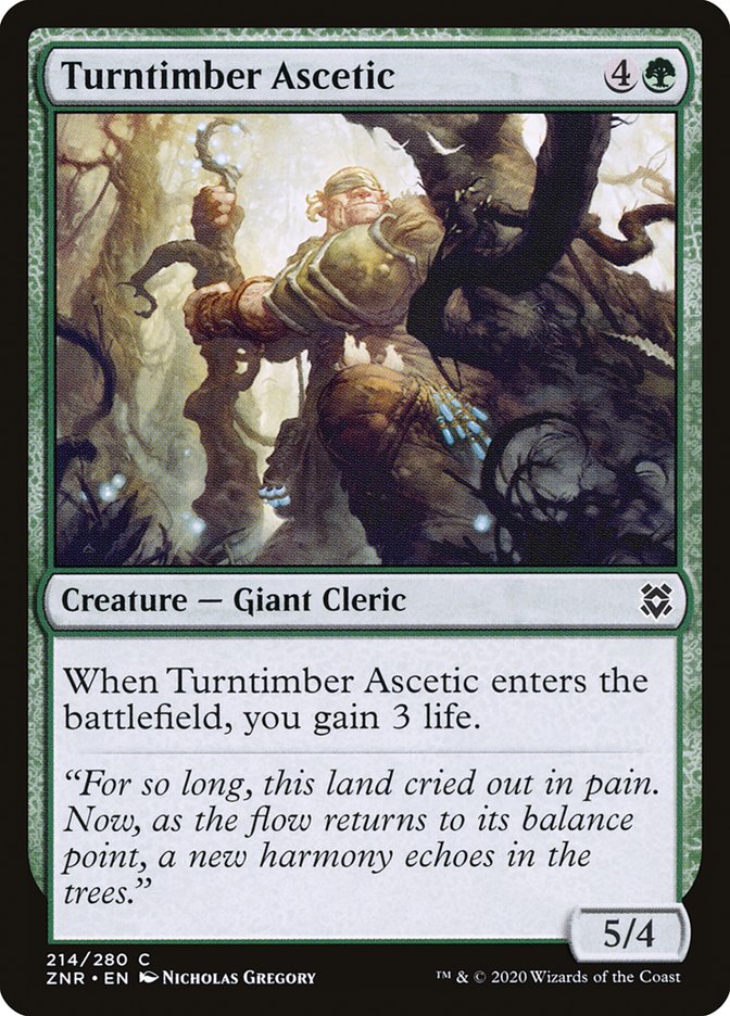 Turntimber Ascetic [Zendikar Rising] | Exor Games Dartmouth