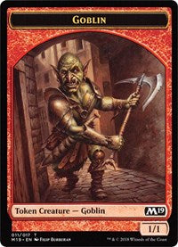 Goblin // Thopter Double-sided Token (Game Night) [Core Set 2019 Tokens] | Exor Games Dartmouth