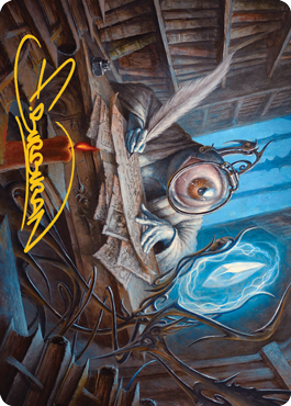 Unblinking Observer Art Card (Gold-Stamped Signature) [Innistrad: Midnight Hunt Art Series] | Exor Games Dartmouth