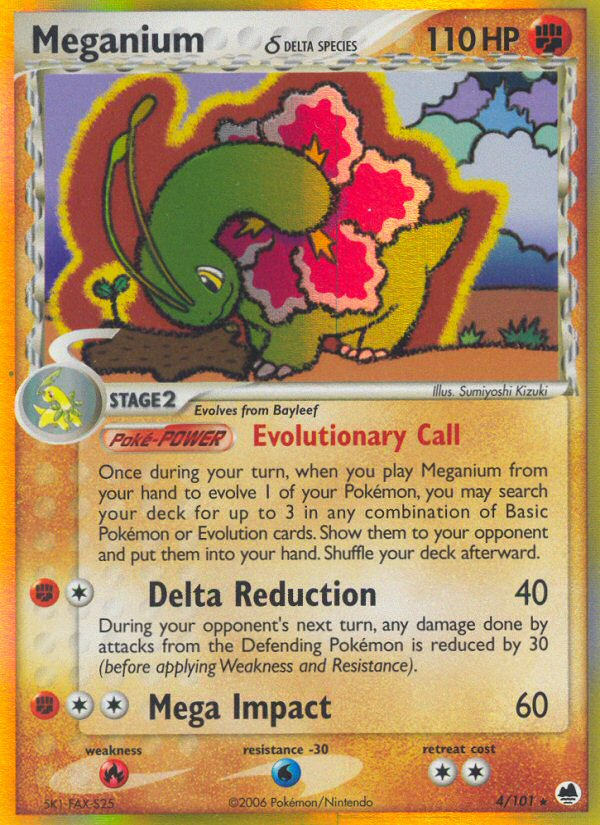 Meganium (4/101) (Delta Species) [EX: Dragon Frontiers] | Exor Games Dartmouth