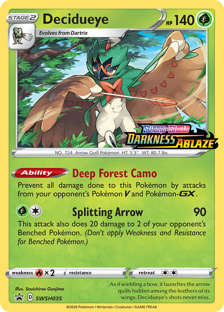 Decidueye (SWSH035) (Prerelease Promo) [Sword & Shield: Black Star Promos] | Exor Games Dartmouth