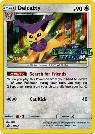 Delcatty (SM132) (Staff Prerelease Promo) [Sun & Moon: Black Star Promos] | Exor Games Dartmouth