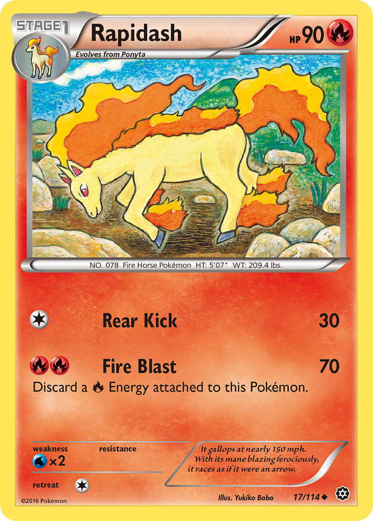 Rapidash (17/114) [XY: Steam Siege] | Exor Games Dartmouth