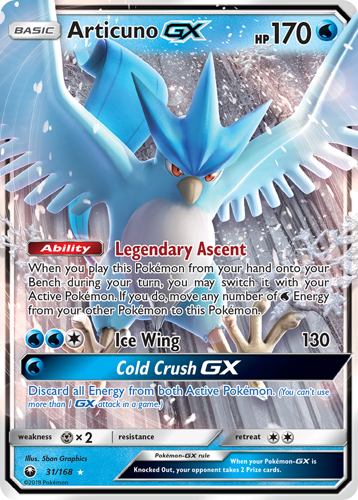 Articuno GX (31/168) [Sun & Moon: Celestial Storm] | Exor Games Dartmouth