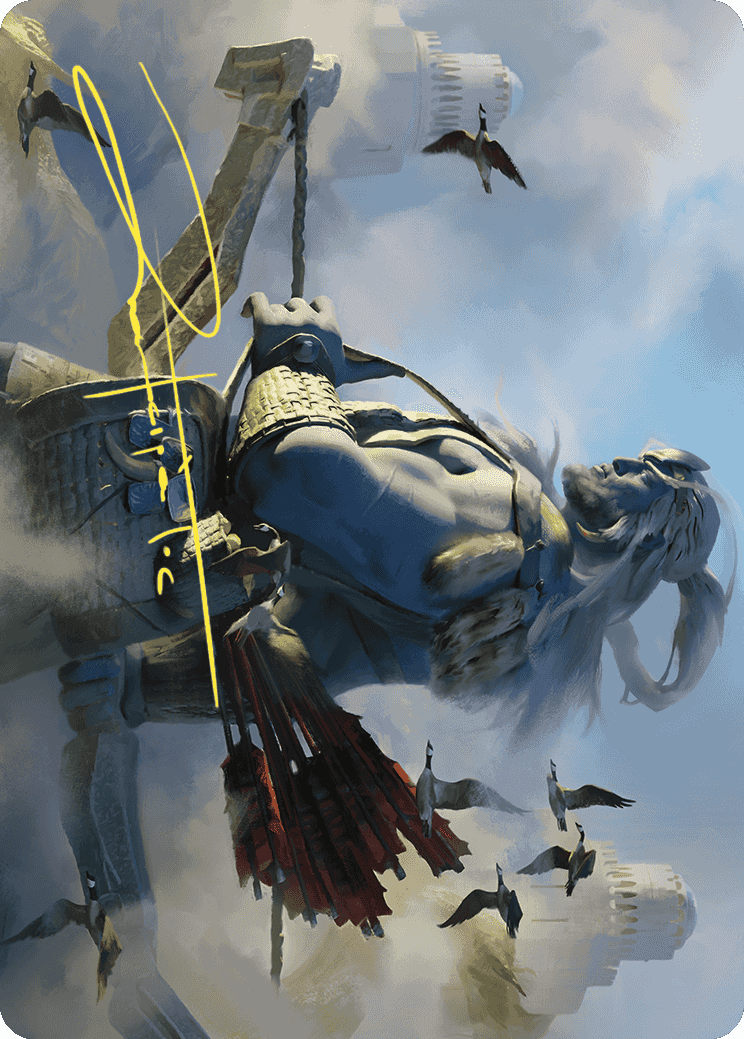 Skybeast Tracker Art Card (Gold-Stamped Signature) [Wilds of Eldraine Art Series] | Exor Games Dartmouth