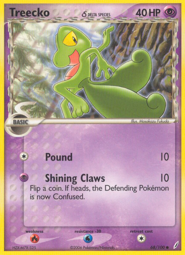 Treecko (68/100) (Delta Species) [EX: Crystal Guardians] | Exor Games Dartmouth