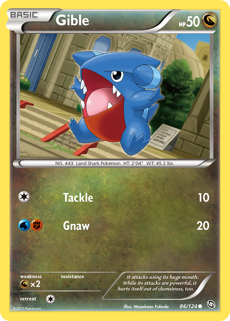 Gible (86/124) [Black & White: Dragons Exalted] | Exor Games Dartmouth