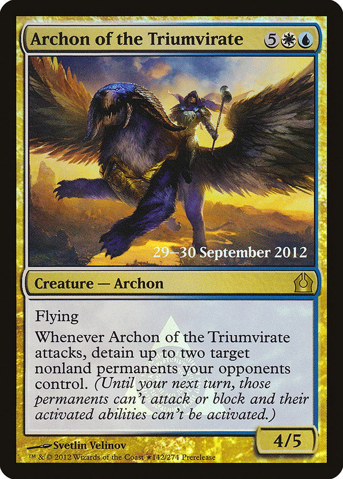 Archon of the Triumvirate [Return to Ravnica Prerelease Promos] | Exor Games Dartmouth