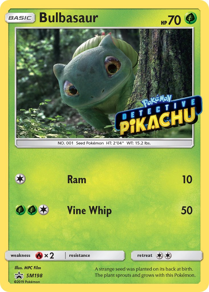 Bulbasaur (SM198) (Detective Pikachu Stamped) [Sun & Moon: Black Star Promos] | Exor Games Dartmouth