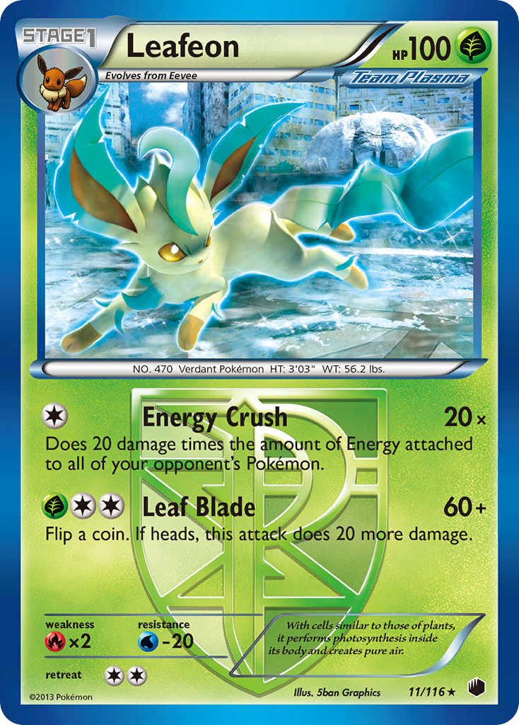 Leafeon (11/116) [Black & White: Plasma Freeze] | Exor Games Dartmouth