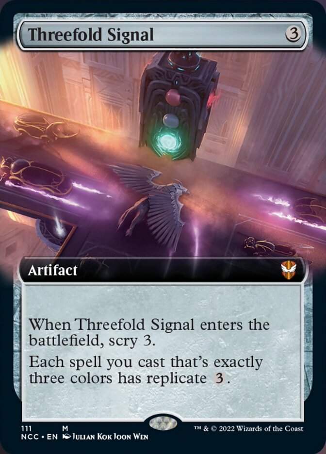 Threefold Signal (Extended Art) [Streets of New Capenna Commander] | Exor Games Dartmouth