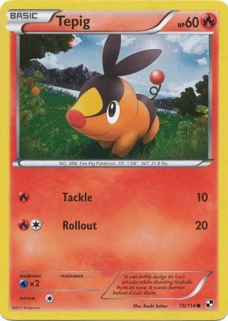 Tepig (15/114) (Cosmos Holo) [Black & White: Base Set] | Exor Games Dartmouth