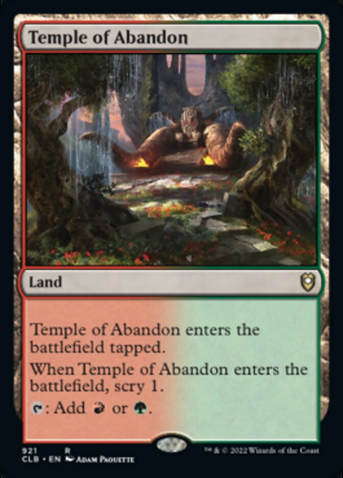 Temple of Abandon [Commander Legends: Battle for Baldur's Gate] | Exor Games Dartmouth