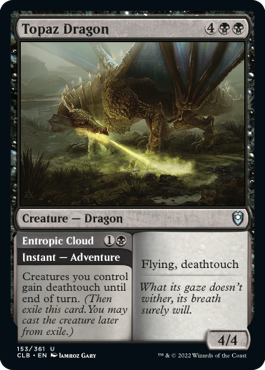 Topaz Dragon // Entropic Cloud [Commander Legends: Battle for Baldur's Gate] | Exor Games Dartmouth