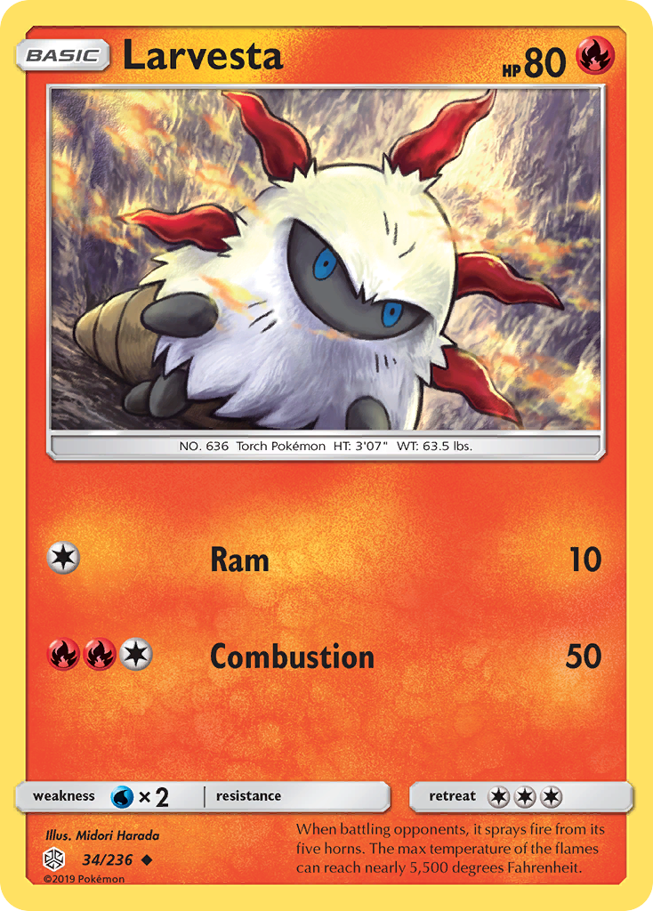 Larvesta (34/236) [Sun & Moon: Cosmic Eclipse] | Exor Games Dartmouth