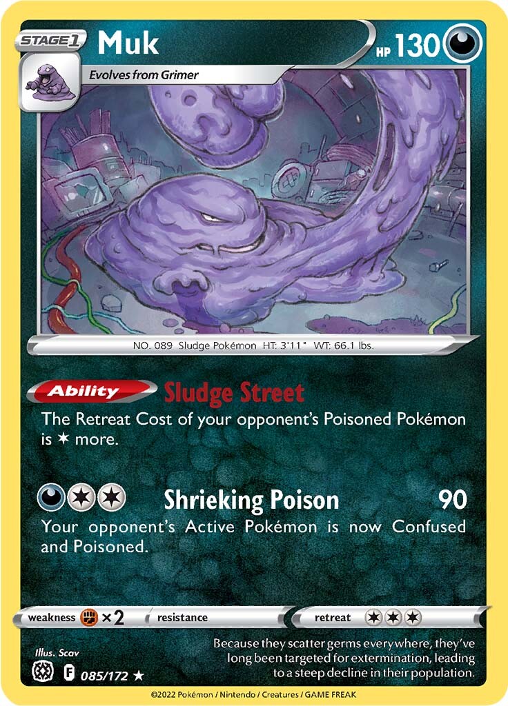 Muk (085/172) [Sword & Shield: Brilliant Stars] | Exor Games Dartmouth