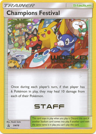 Champions Festival (SM78) (2017 Staff) [Sun & Moon: Black Star Promos] | Exor Games Dartmouth