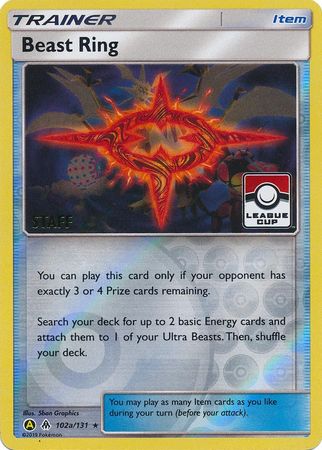 Beast Ring (102a/131) (League Promo Staff) [Sun & Moon: Forbidden Light] | Exor Games Dartmouth