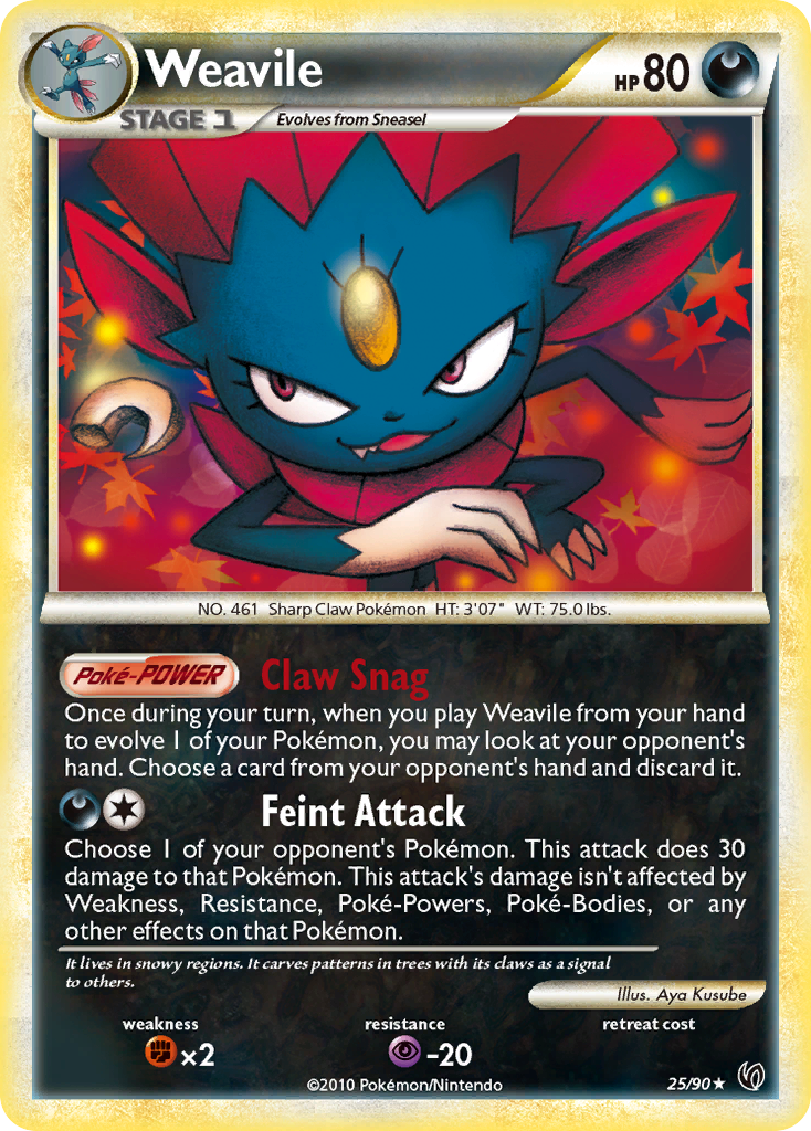 Weavile (25/90) [HeartGold & SoulSilver: Undaunted] | Exor Games Dartmouth