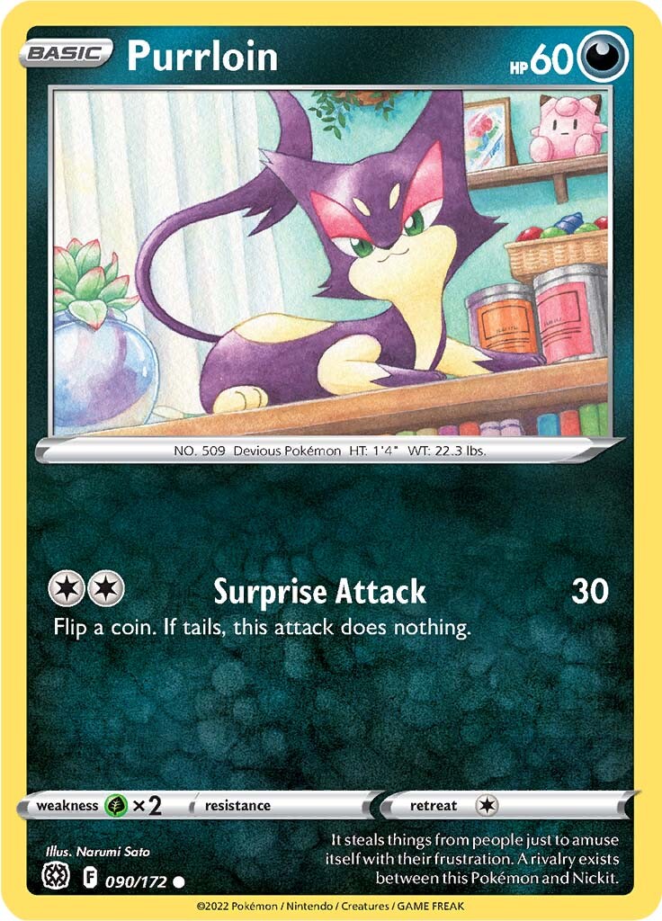 Purrloin (090/172) [Sword & Shield: Brilliant Stars] | Exor Games Dartmouth