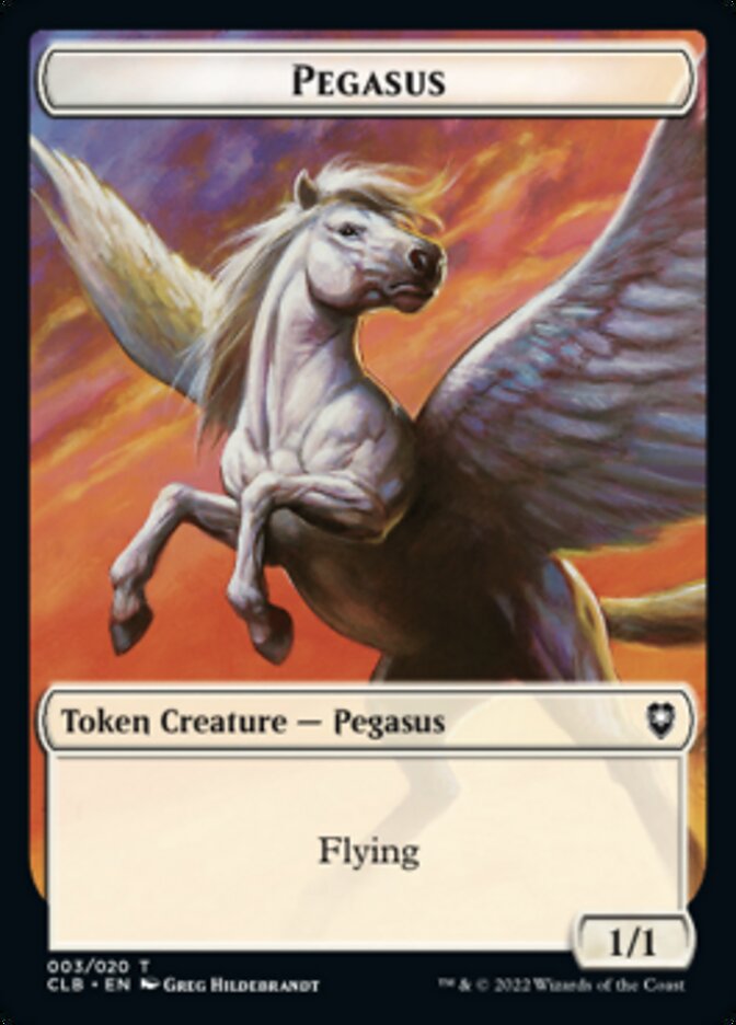 Pegasus Token [Commander Legends: Battle for Baldur's Gate Tokens] | Exor Games Dartmouth