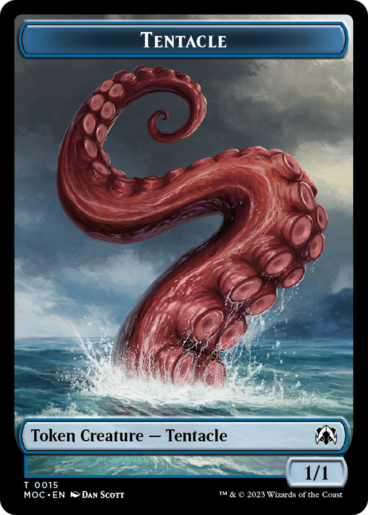 Tentacle // Human (26) Double-Sided Token [March of the Machine Commander Tokens] | Exor Games Dartmouth