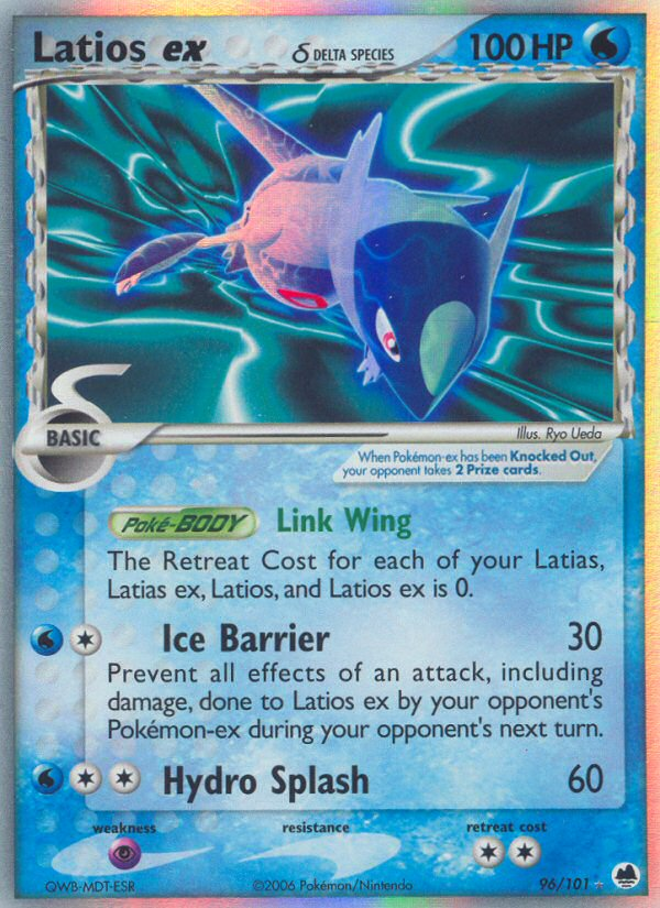 Latios ex (96/101) (Delta Species) [EX: Dragon Frontiers] | Exor Games Dartmouth