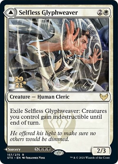 Selfless Glyphweaver // Deadly Vanity [Strixhaven: School of Mages Prerelease Promos] | Exor Games Dartmouth
