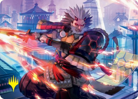 Isshin, Two Heavens as One 2 Art Card (Gold-Stamped Signature) [Kamigawa: Neon Dynasty Art Series] | Exor Games Dartmouth